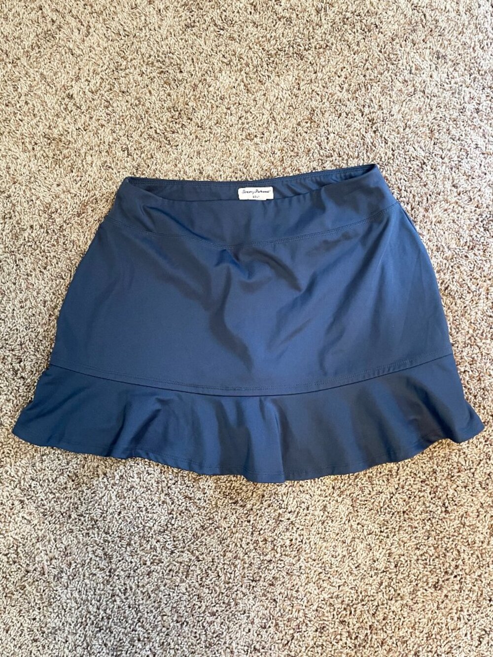 Tommy Bahama Golf Navy Athletic Skort Large Ruffle Hem Performance Tennis